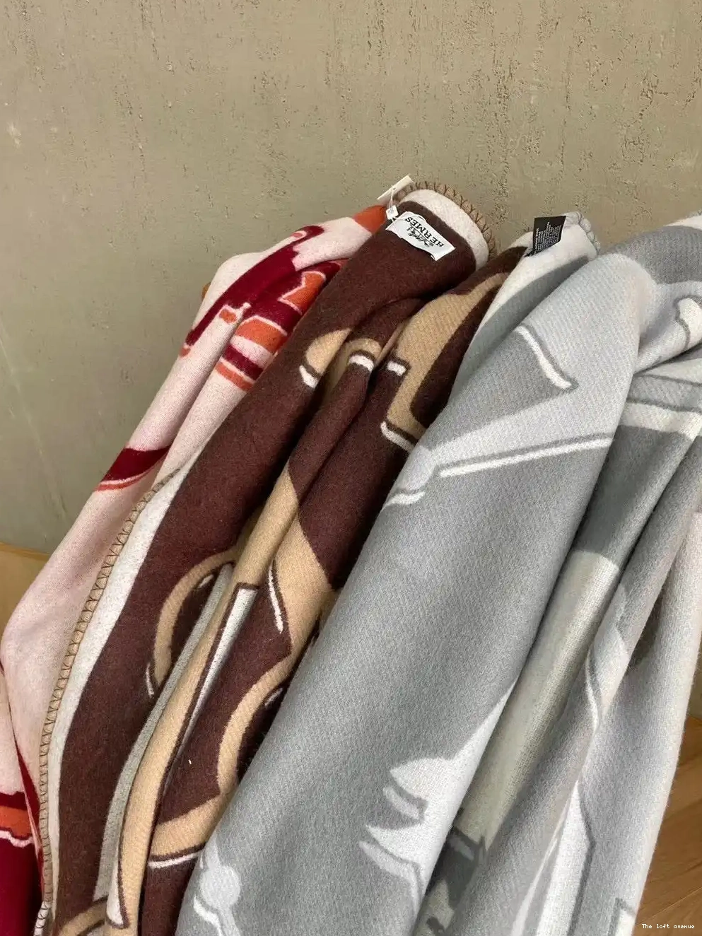 BLANKET TATERSALE WOOL THROW HERMES 0623